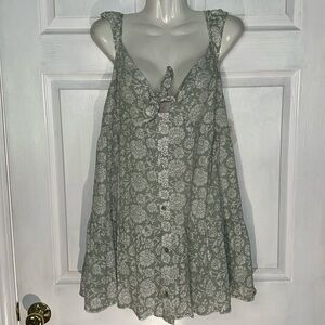 NWT new altered state sundress sage/white large